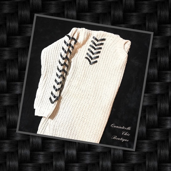 🎉HP x2🎉KAGNEY LEATHER DETAIL SWEATER - Picture 6 of 6